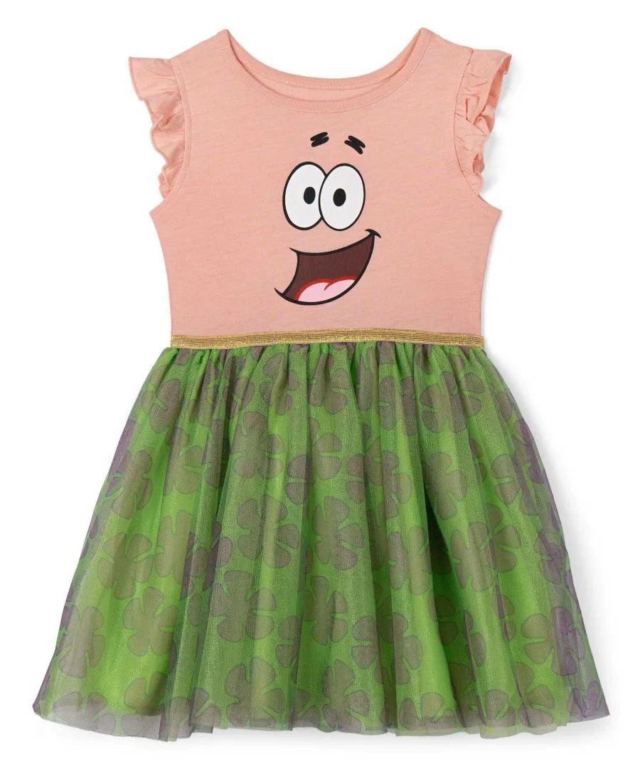 Платье-туту с принтом SpongeBob SquarePants, Patrick Pink Green