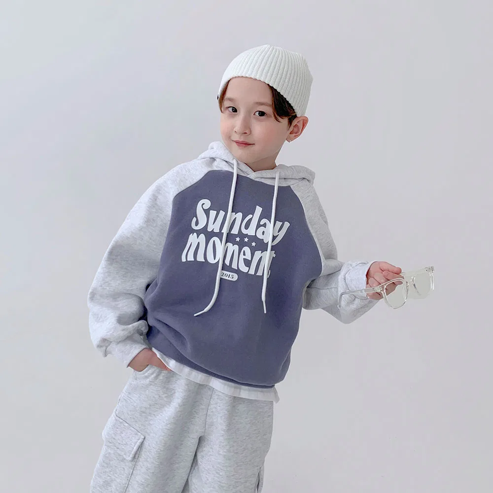 Детский флисовый худи с капюшоном Sunday Moment Nagran BERRYCLOSET, Light Gray