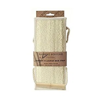 Скребок для спины из бамбука и люфы, The Natural Sea Sponge Company, Белый