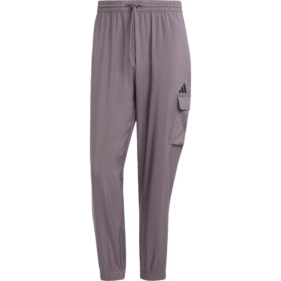 Штаны спортивные с карго-карманами с логотипом Essentials Small Logo Cargo Pants adidas, Серо-черный — фото 3