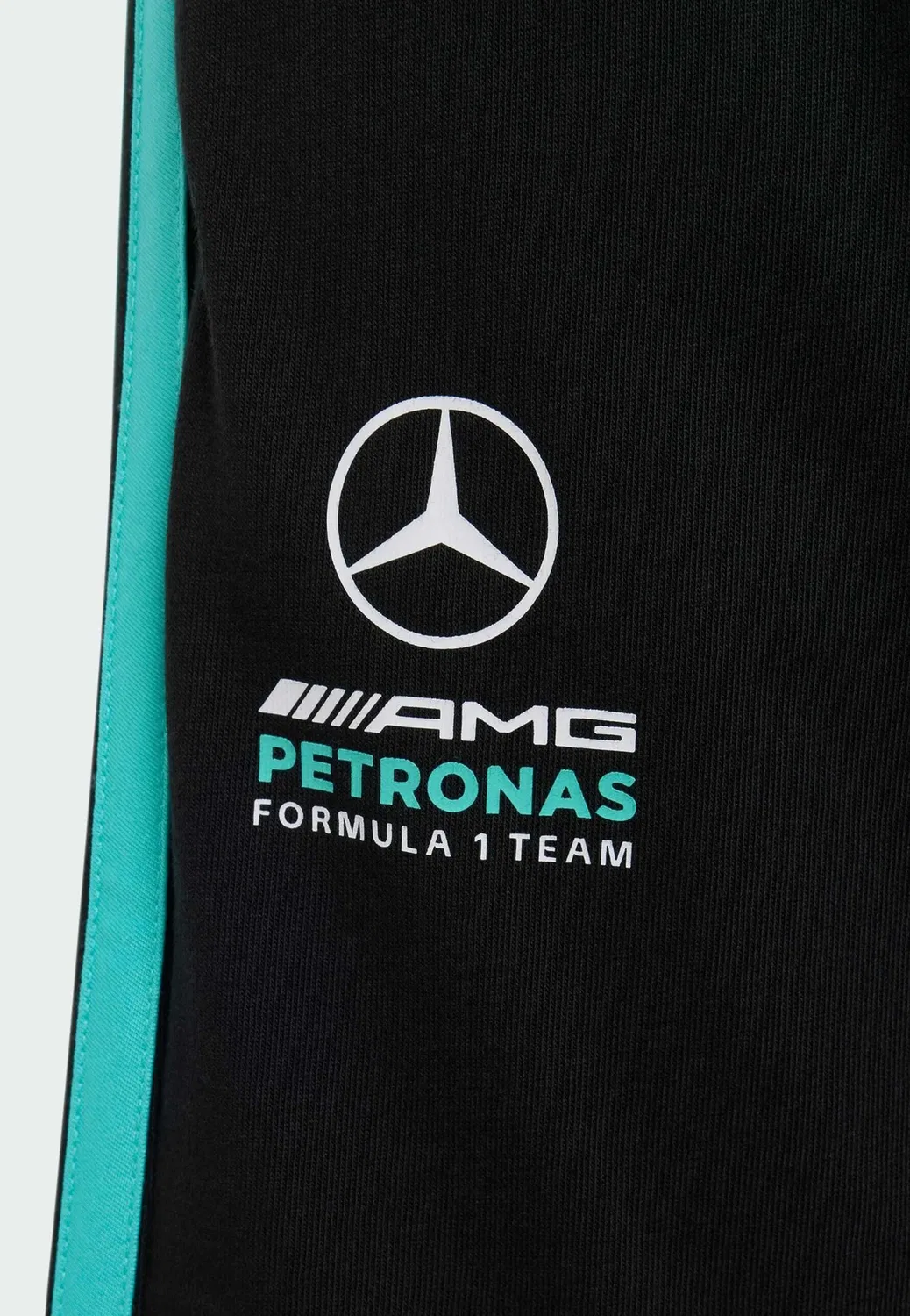 Mercedes - amg petronas formula 1 team dna short unisex - спортивные штаны Adidas Performance, Black Semi Mint Rush — фото 3