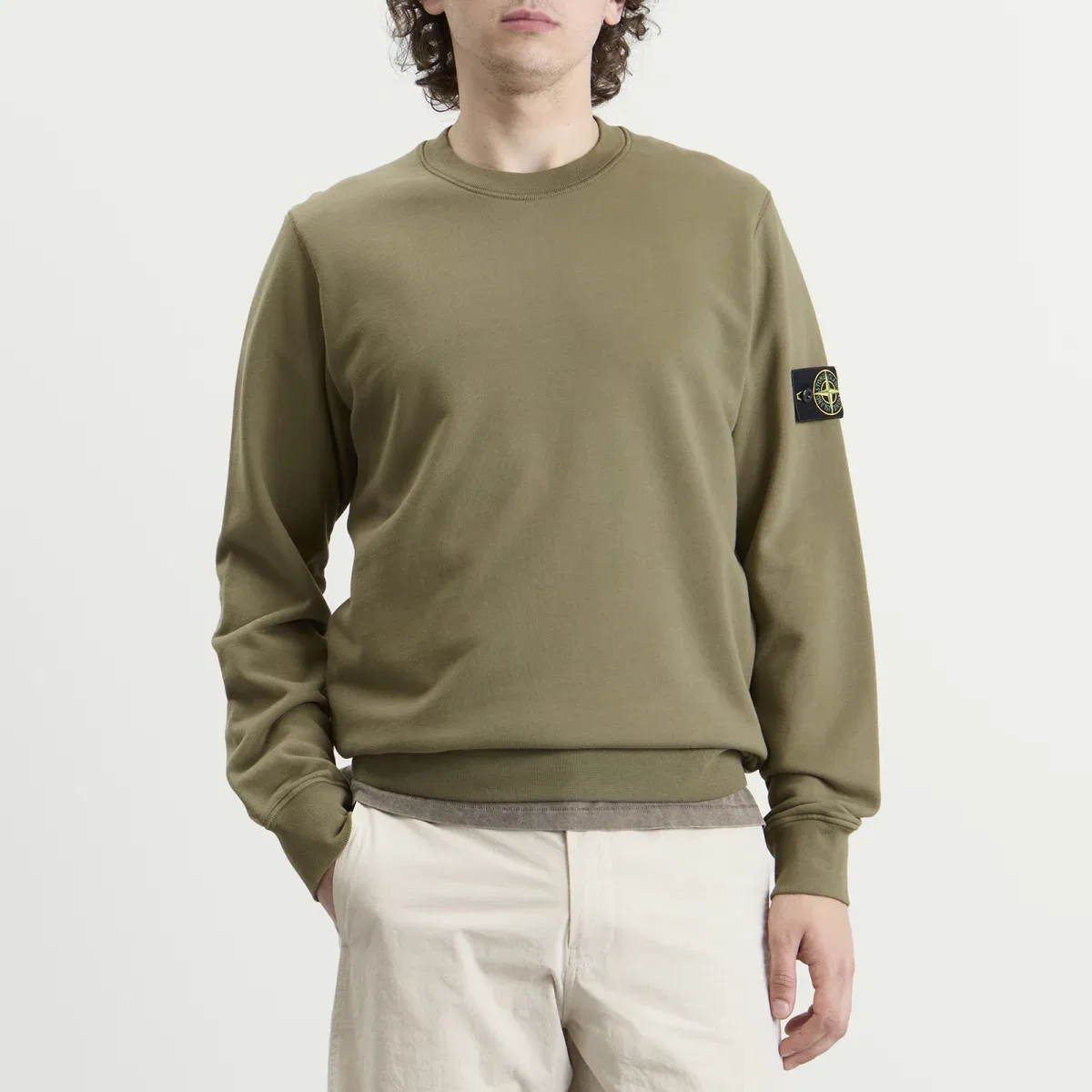 Свитшот из органического хлопка Stone Island, Military Green — фото 2