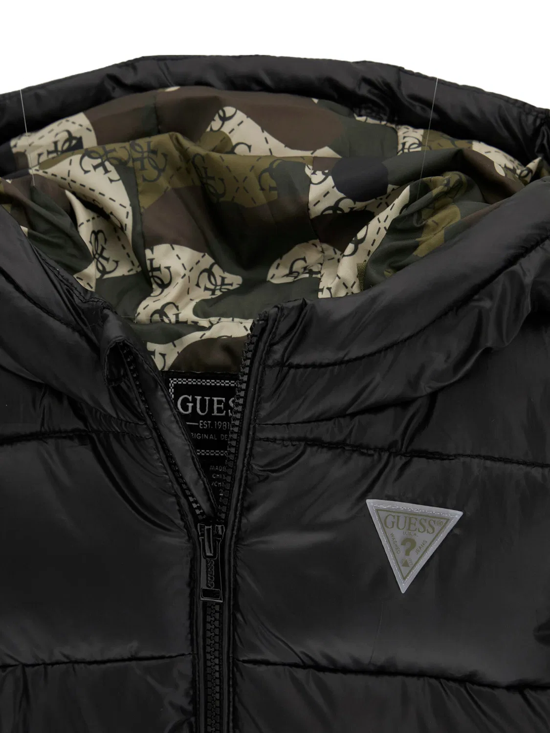 Зимняя куртка стандартного кроя для мальчика Guess, черный — фото 3