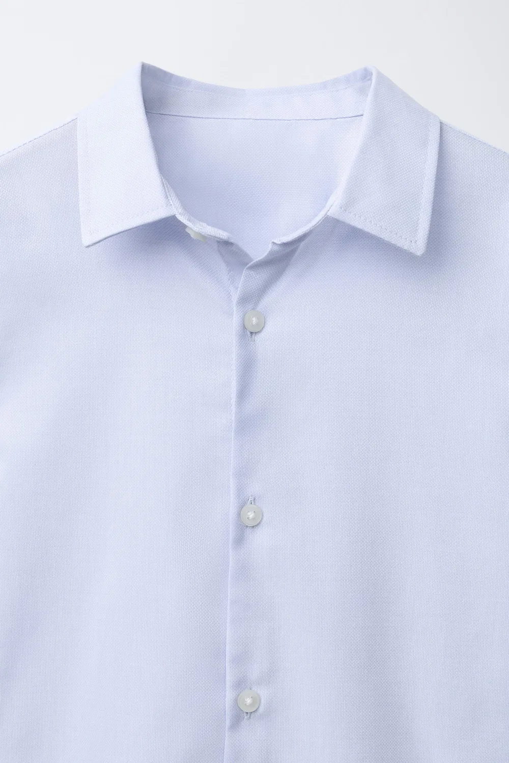 Простая рубашка ZARA, Sky Blue — фото 3