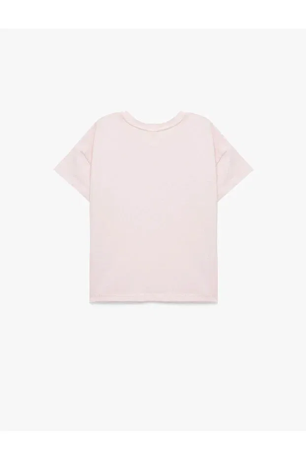 Детская футболка для девочек с принтом Floral printed pink baby girl t-shirt Koton, Rose — фото 2