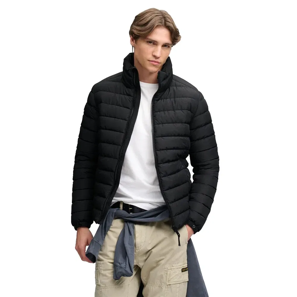 Мужская куртка-пуховик с наполнителем Fuji Midweight Padded Superdry, Black — фото 4