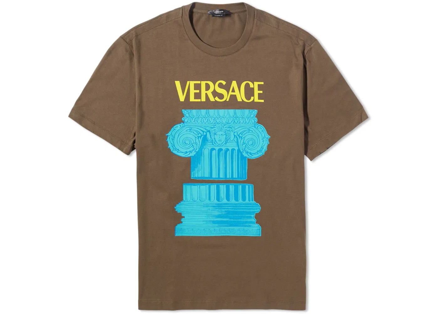 Мужская футболка с принтом Versace, Brown/Blue
