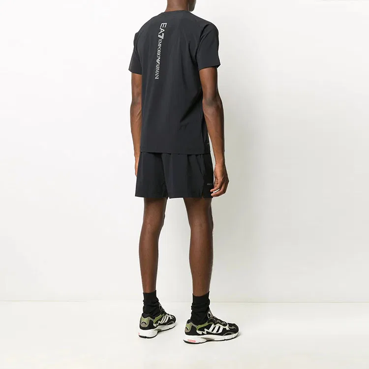 Мужской спортивный комплект с круглым вырезом Emporio Armani EA7, Black — фото 4