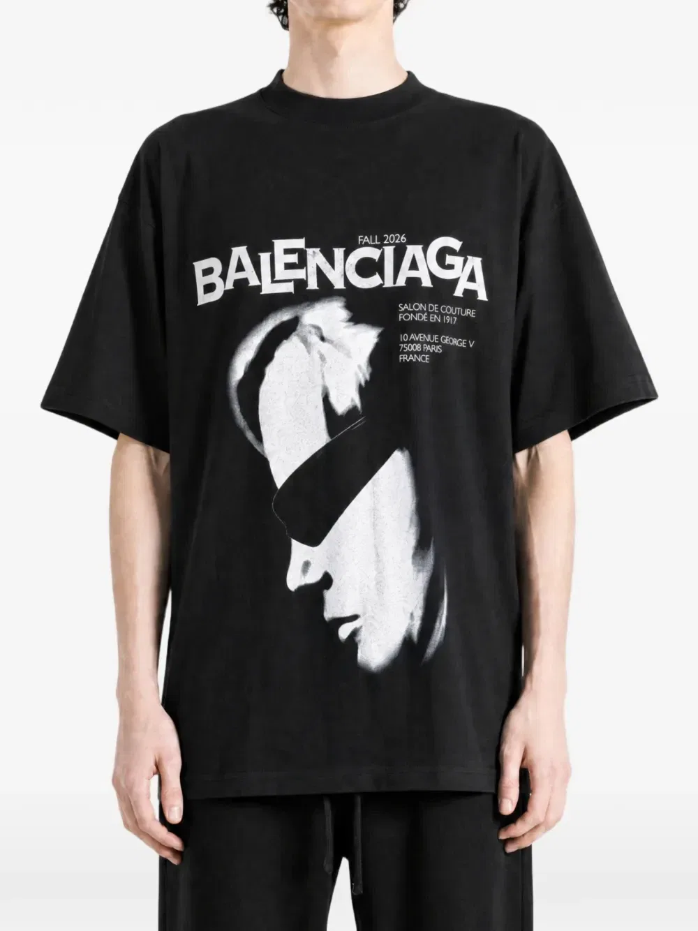 Футболка с графическим принтом Lady in Shades Balenciaga, черный — фото 2