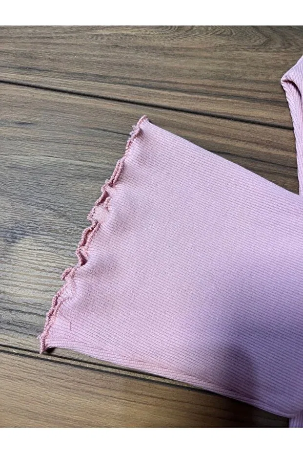Детские леггинсы для девочек с расклешенной штаниной Babyelisco, Powder Pink — фото 2