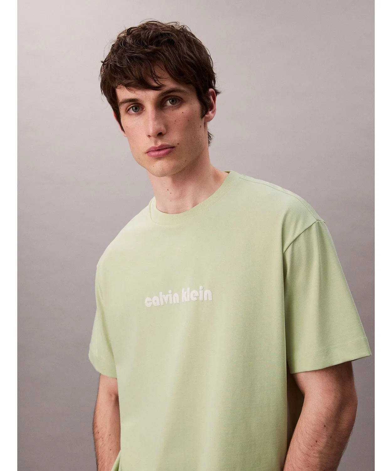 Мужская футболка с принтом Calvin Klein, Light Green — фото 2