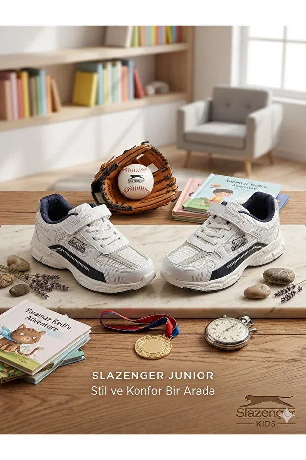 Детские ортопедические кроссовки для девочек Slazenger, White — фото 4