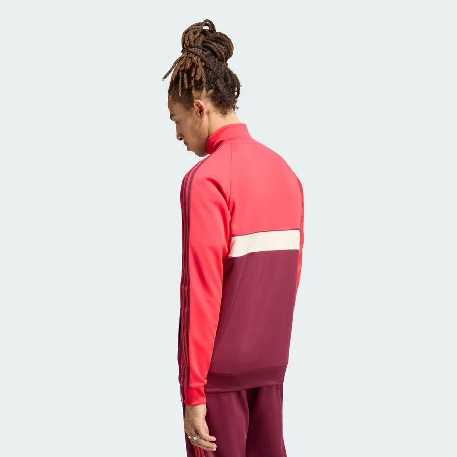 Спортивная толстовка на молнии ADIDAS PERFORMANCE 'Olympique Lyon' малинового цвета — фото 4