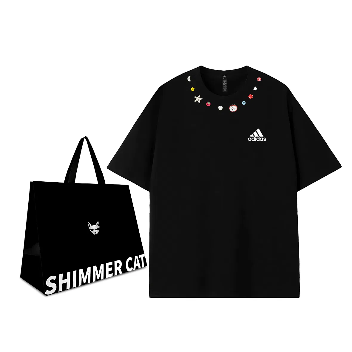 Женская футболка с принтом MUST HAVES Adidas, Shopping Bag-Black