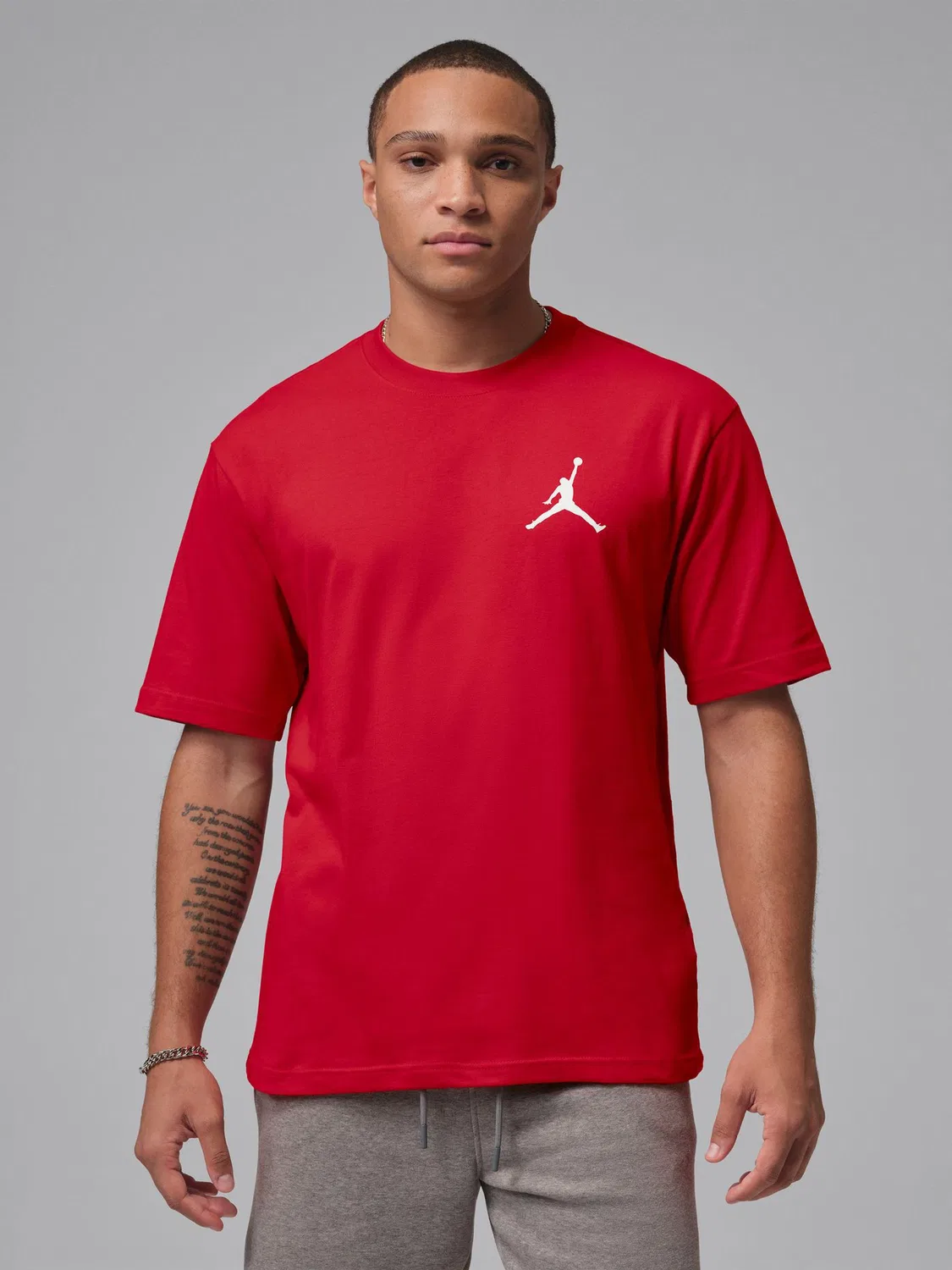 Футболка хлопковая Jumpman Small Logo Jordan, красный/белый