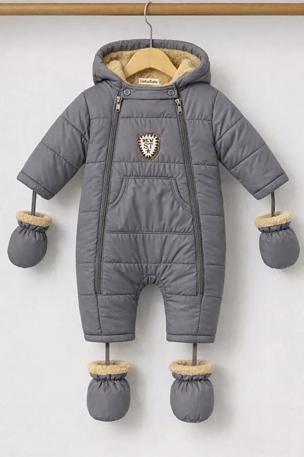 Детский комбинезон с капюшоном космонавт Dekubaby, Smoke Grey