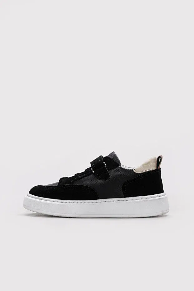Детские повседневные туфли для девочек из замши Ayakkabıhane, Black-Suede — фото 4