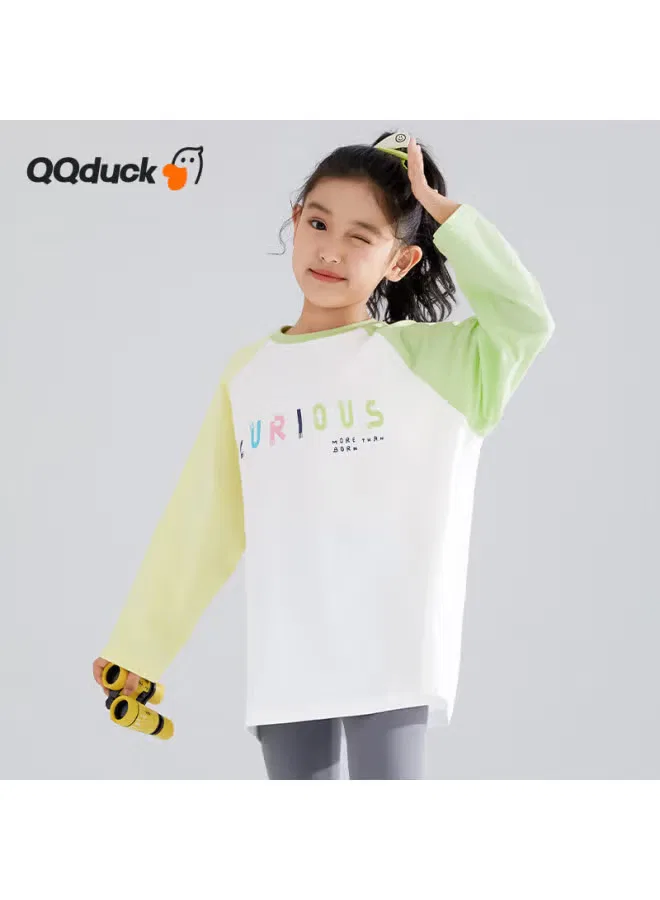 Футболка с длинным рукавом с принтом Qq Duck, зеленый — фото 3