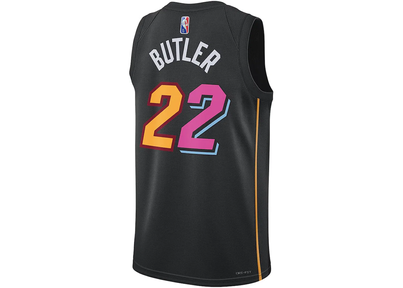 Мужская джерси с длинным рукавом Nike NBA Miami Heat City Edition Jimmy Butler 22 Dri-FIT Swingman Jersey, Black — фото 2