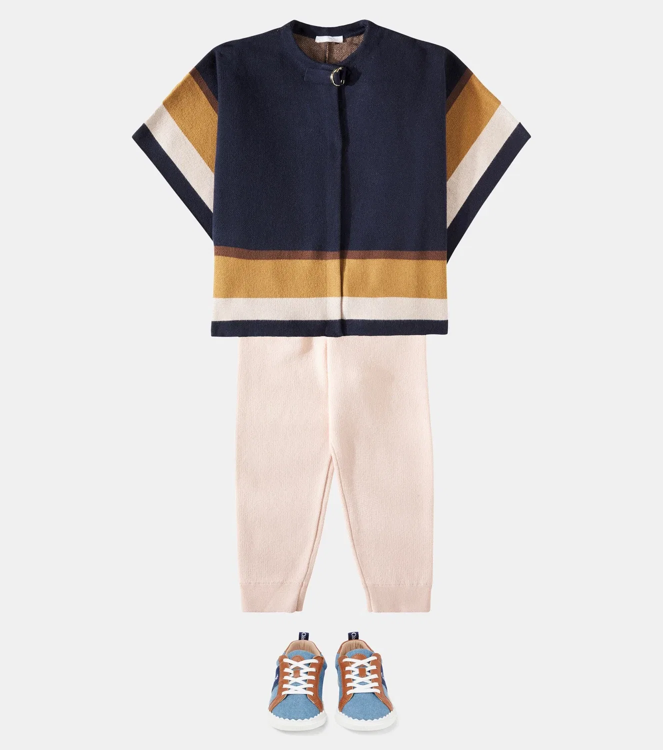 Легкая куртка хлопковая Chloé Kids, синий — фото 2