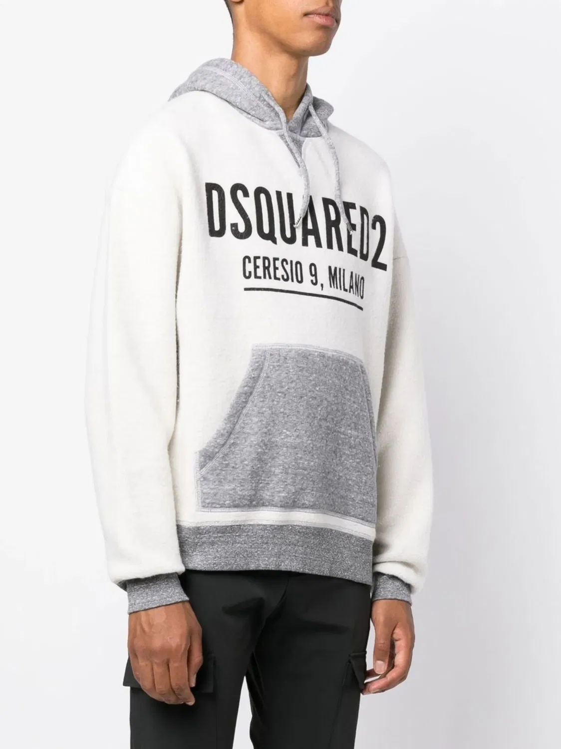 Худи с Логотипом из Хлопка DSQUARED2, белый — фото 2