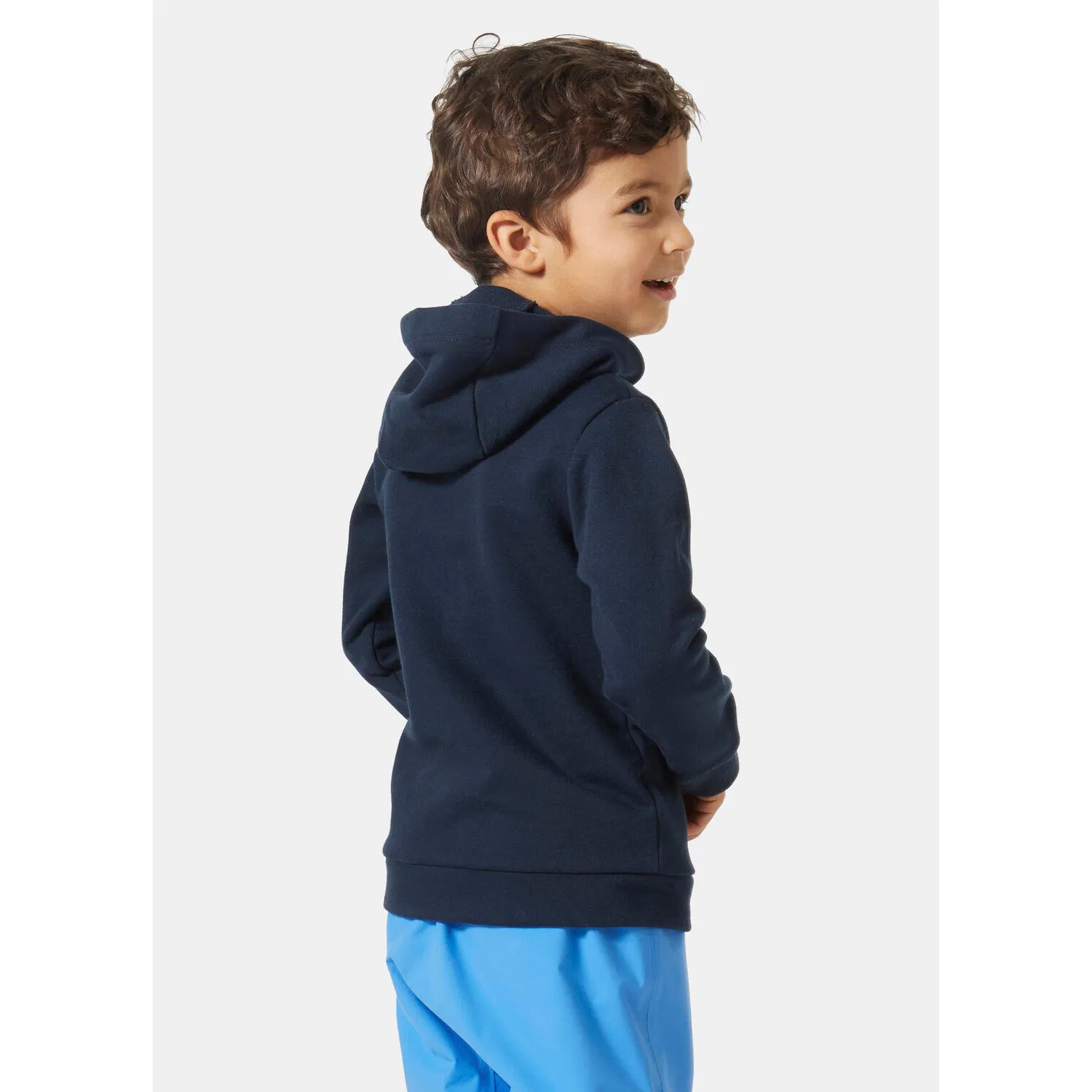 Детское худи с логотипом Helly Hansen, Цвет Navyblau Mitternachtsindigo — фото 4