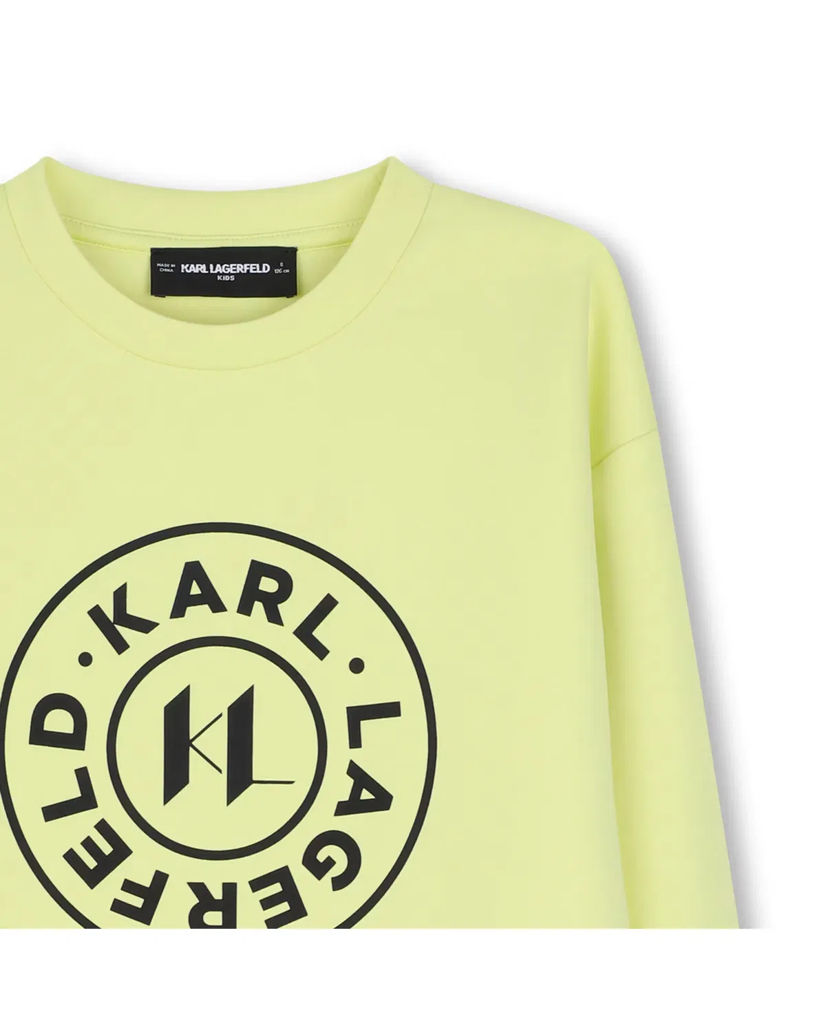 Детская худи для мальчиков с принтом Karl Lagerfeld Kids, Amarillo — фото 2