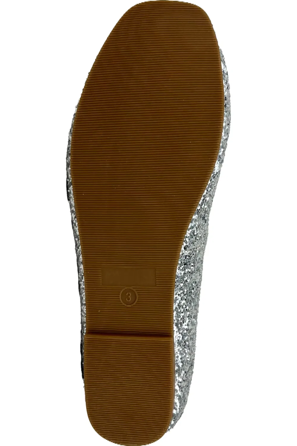 Балетки детские с бантом Miss Sadie Yosi Samra, Silver Glitter — фото 3