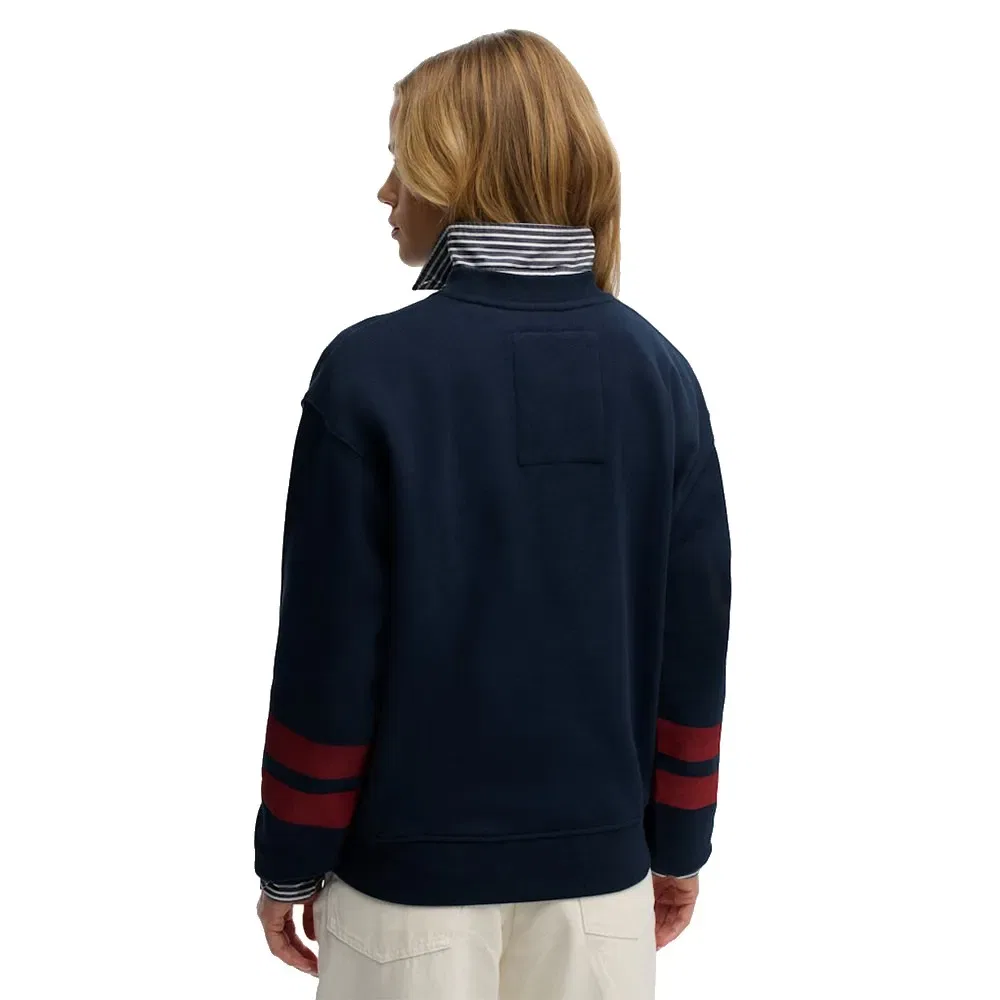 Свитшот свободного кроя Superdry Varsity Script Loose Crew, синий — фото 2