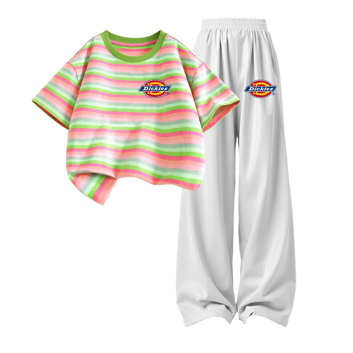 Детский спортивный комплект из двух предметов с логотипом S Logo K Light Sweet Pink и S Logo K Mountain Gray, Dickies