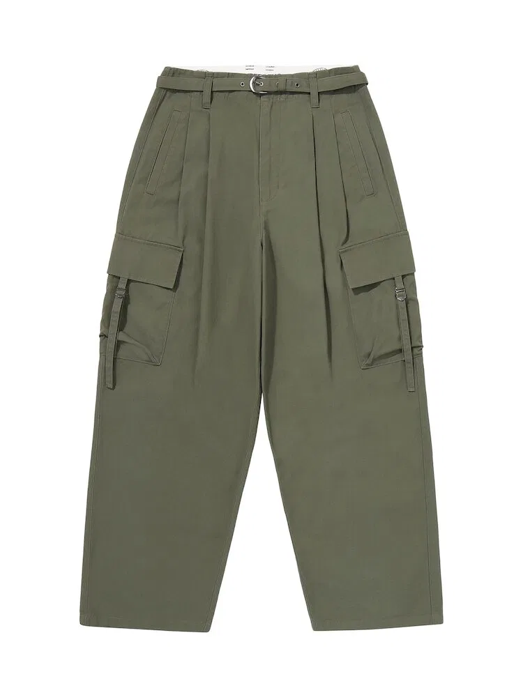 Широкие брюки W Cargo Parachute SUPERDRY, Olive — фото 3