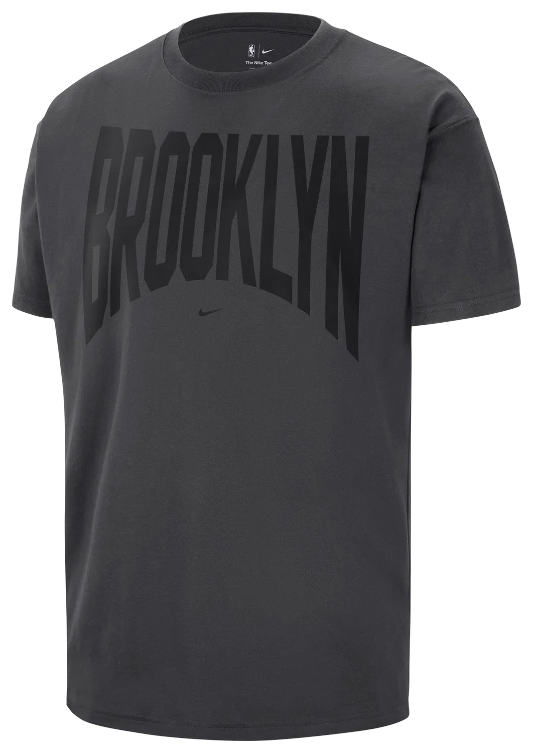Мужская футболка из хлопка средней плотности Nets Travel Nike, серый — фото 3