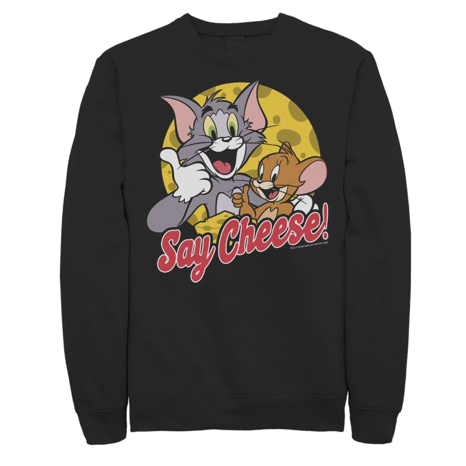 

Мужской свитшот с портретом Tom And Jerry Say Cheese Licensed Character