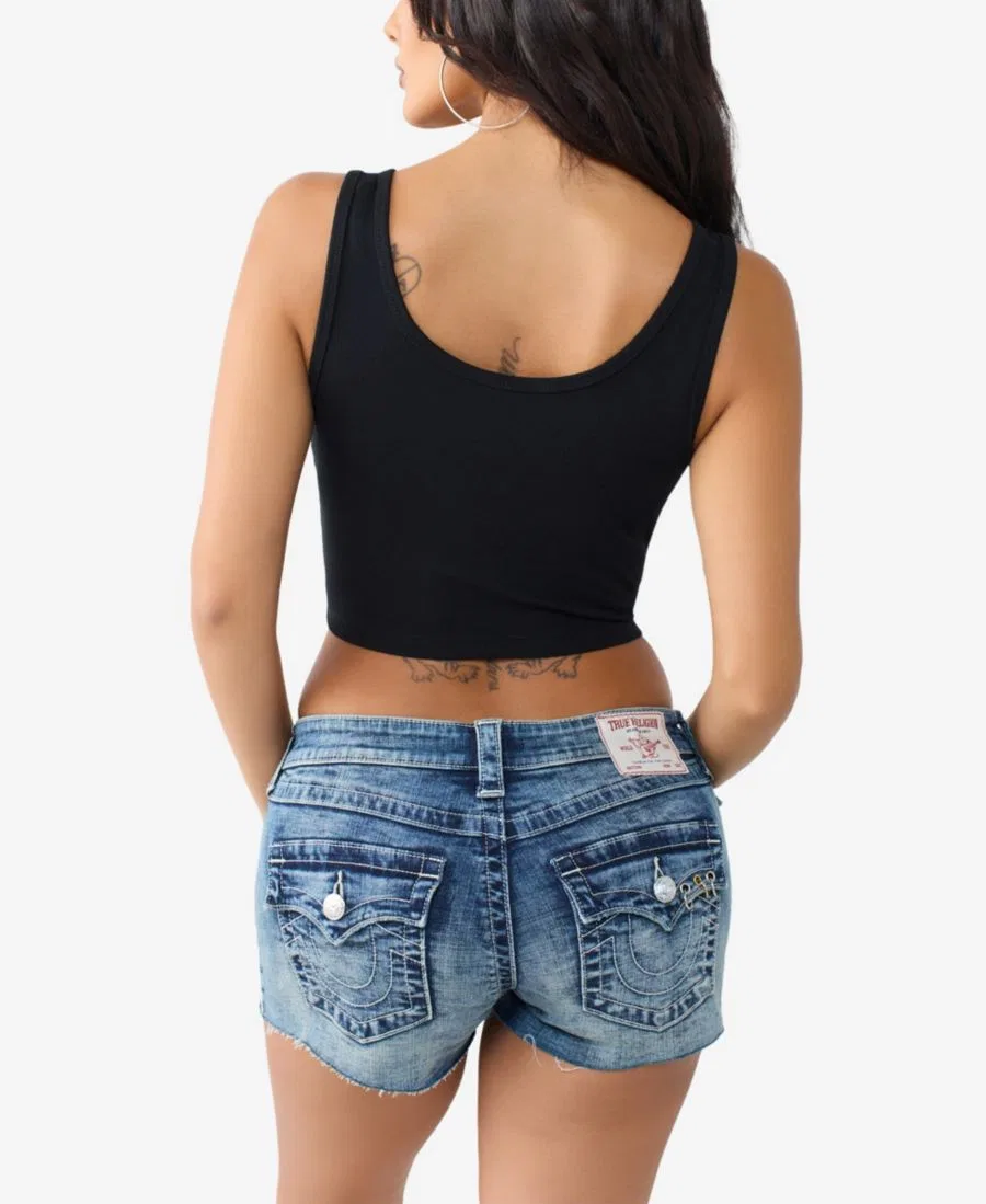 Женский топ с вырезом-лодочкой True Religion, Jet Black — фото 4