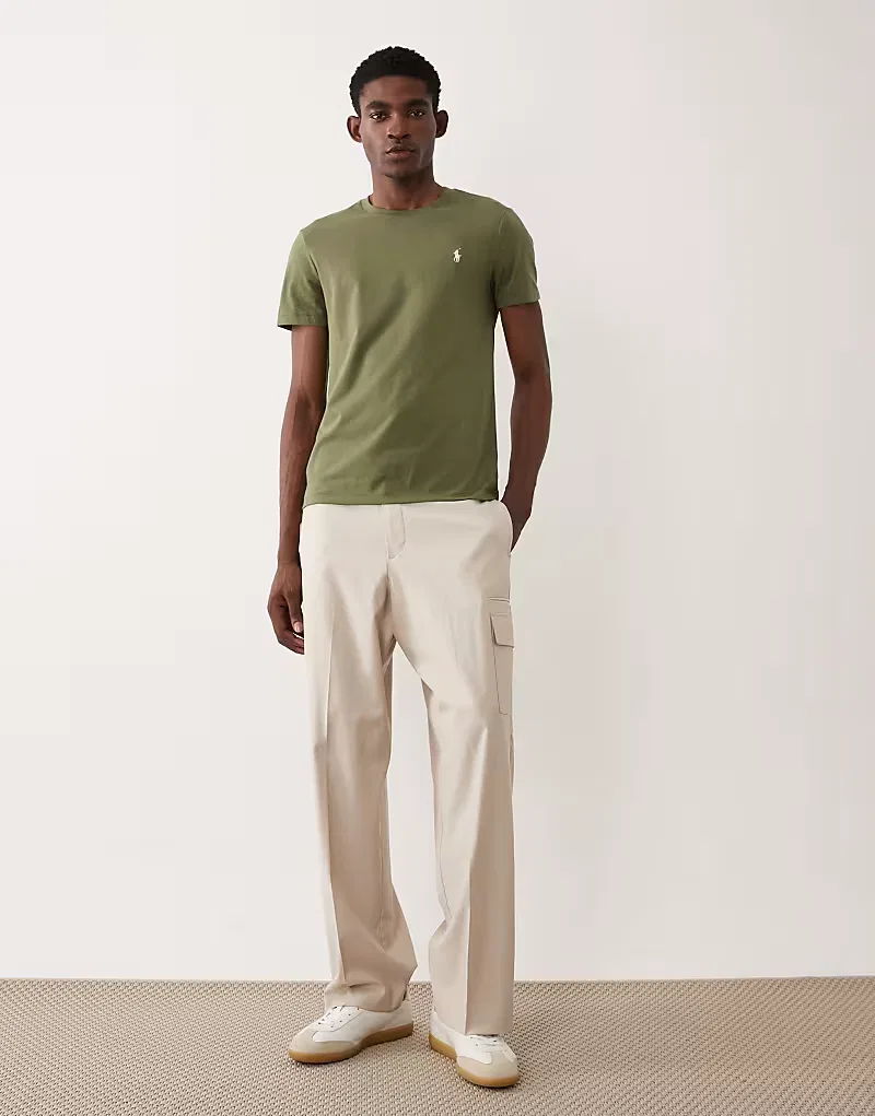 Футболка Polo Ralph Lauren с логотипом Icon, оливково-зеленый — фото 2
