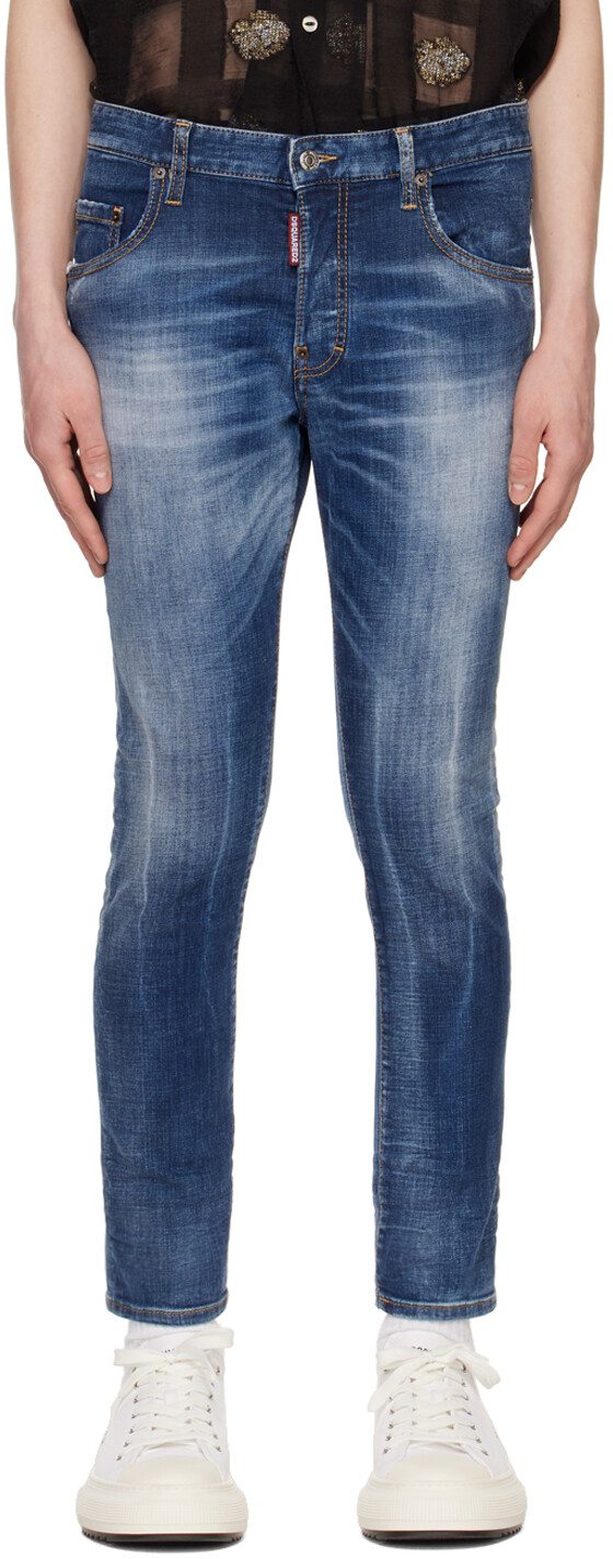 

Синие джинсы скинни Dsquared2