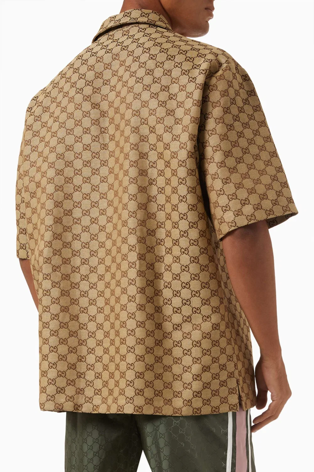 Рубашка с коротким рукавом GG Supreme Gucci, бежевый — фото 3