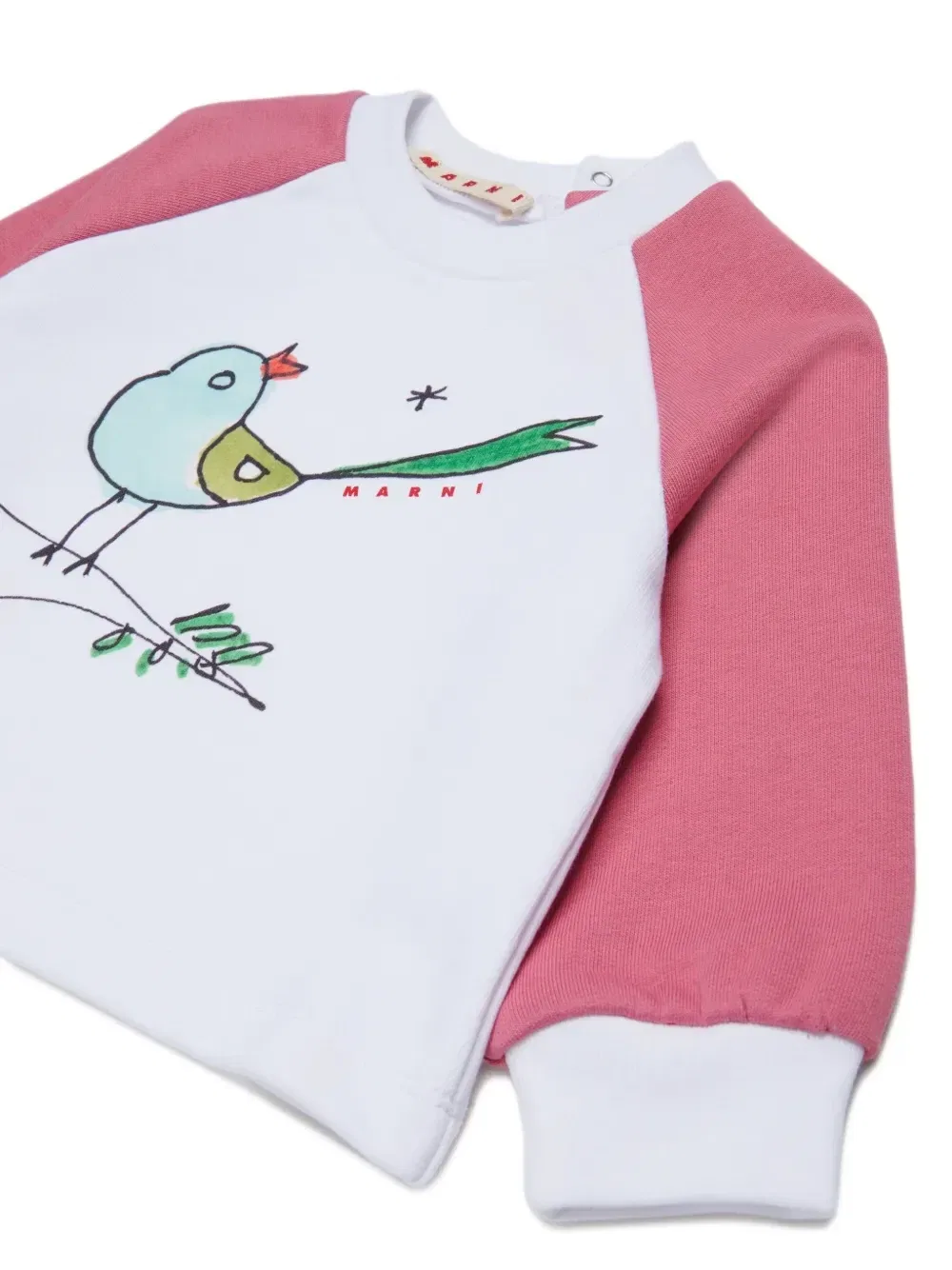 Толстовка с принтом и логотипом Marni Kids, белый — фото 3