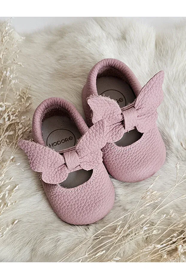 Детские мокасины-ботиночки для девочек из натуральной кожи Alice Hodore, Soft Pink