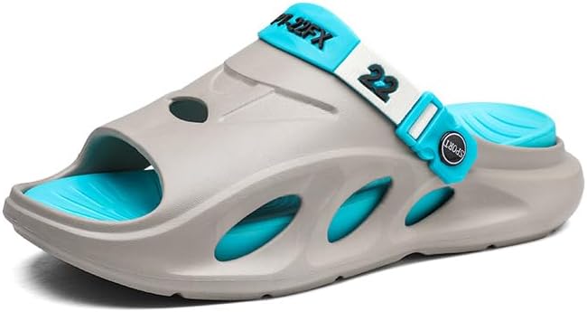 

Мужские шлепанцы EVA, нескользящие с быстрым высыханием, открытый носок, для дома и улицы, летние пляжные шлепанцы для мужчин Hhhchpm, серый