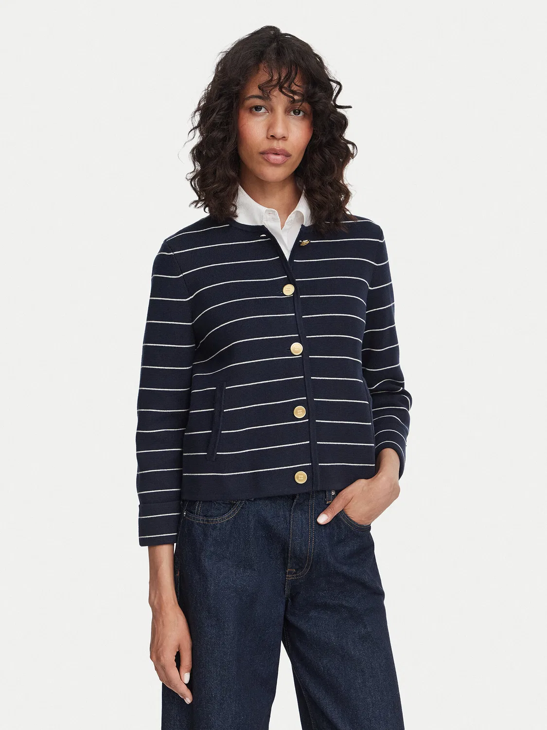 Женский кардиган стандартного кроя Tommy Hilfiger, темно-синий