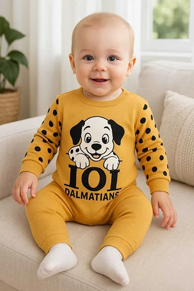 Детский комбинезон для новорожденных с принтом Baby Mii, Hardal Yellow