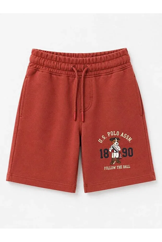 Детские шорты для мальчиков с принтом U.S. Polo Assn., Burgundy