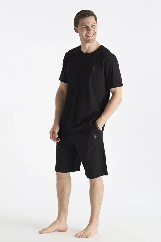 Мужской комплект пижамы с коротким рукавом U.S. Polo Assn., Black