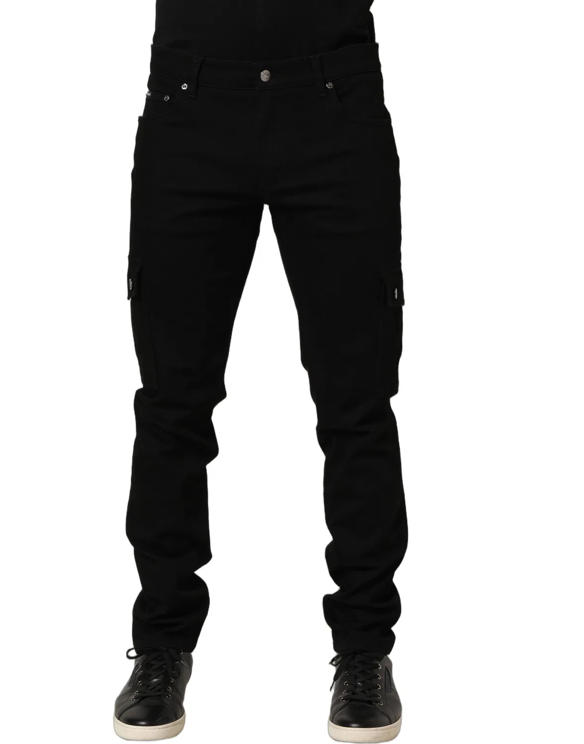 Мужские джинсы скинни с логотипом Skinny Jeans Dolce & Gabbana, черный — фото 3