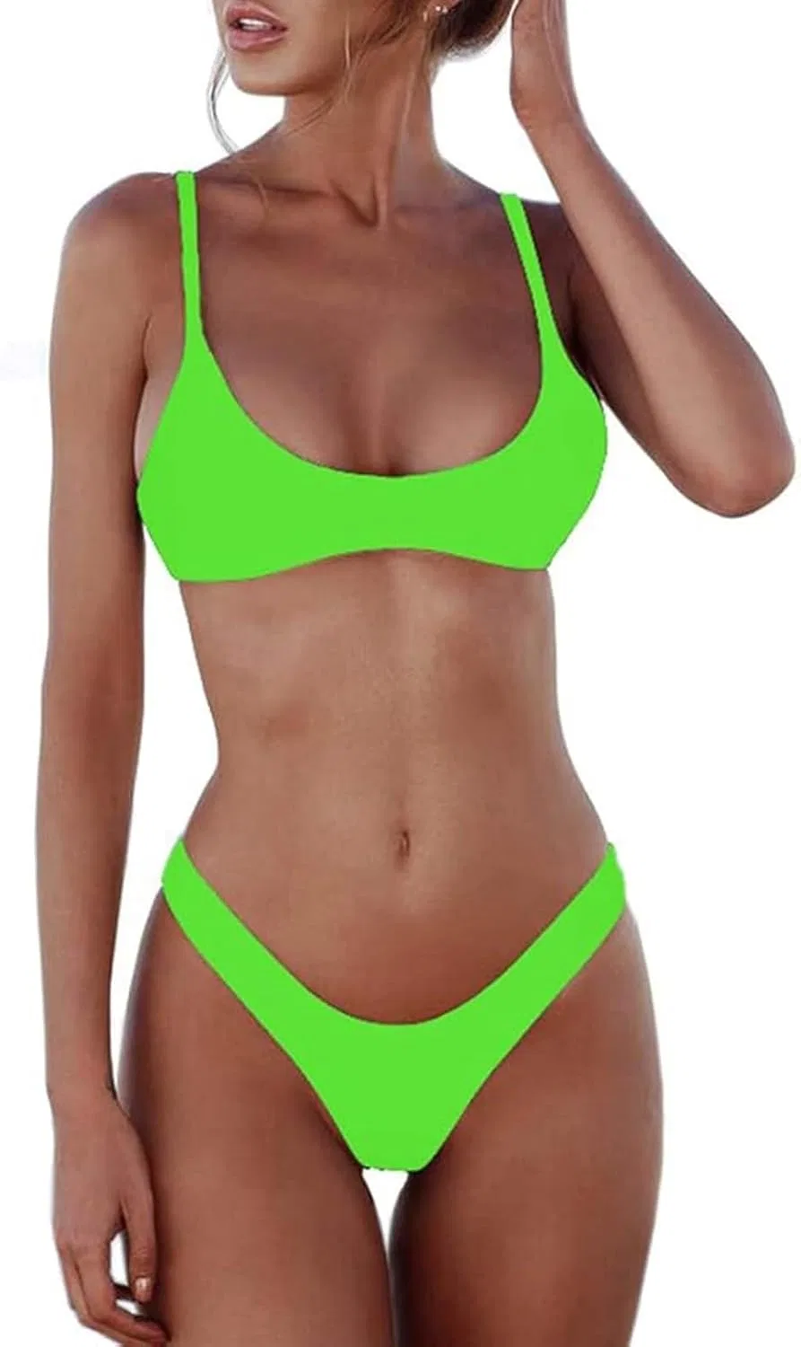 Женский бикини-сет с V-образным вырезом Soft, 12 Green