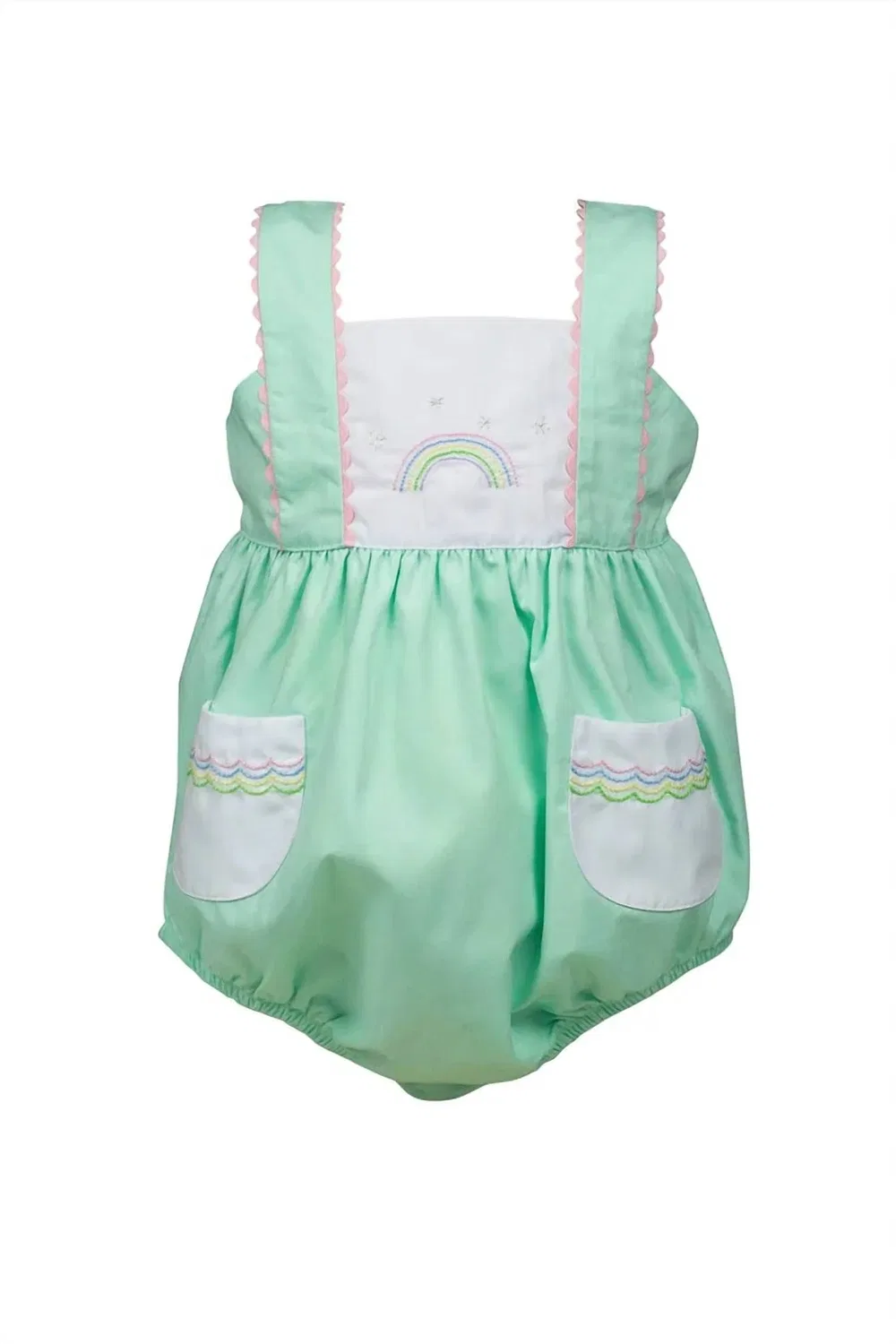 Детский боди-комбинезон для девочек с вышивкой Mariana Rainbow Bubble THE PROPER PEONY, Mint