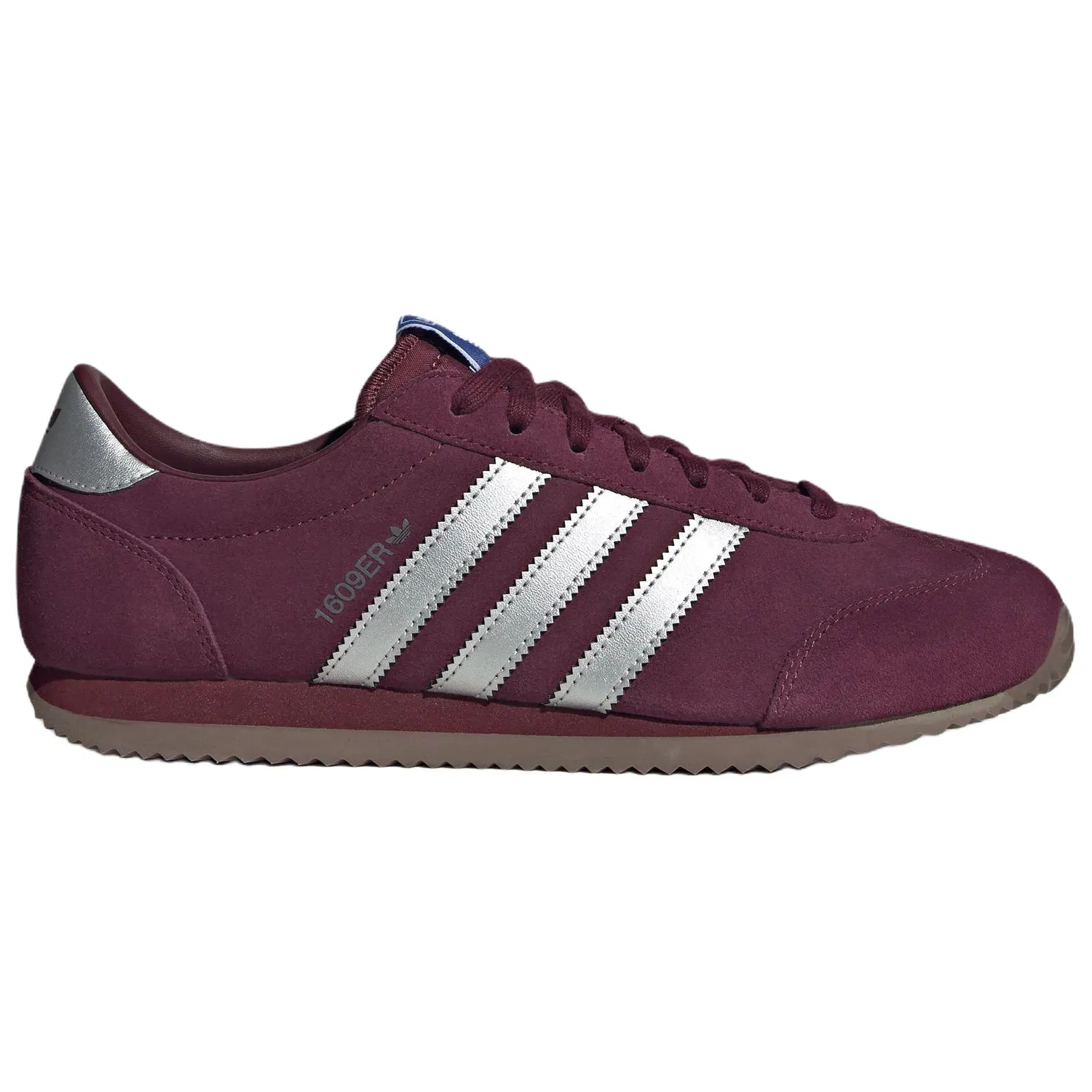 Детские кроссовки с верхом из кожи и синтетики Adidas Originals, Dark Reddish Purple/Dark Silver Metal/Bird Feather Blue — фото 3