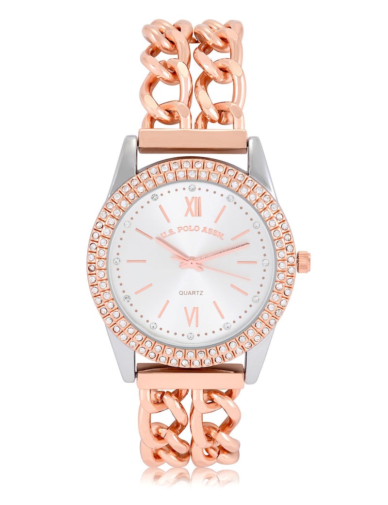 

Часы U.S. Polo Assn Ladies Classic Rose Gold Link Bracelet, розовое золото