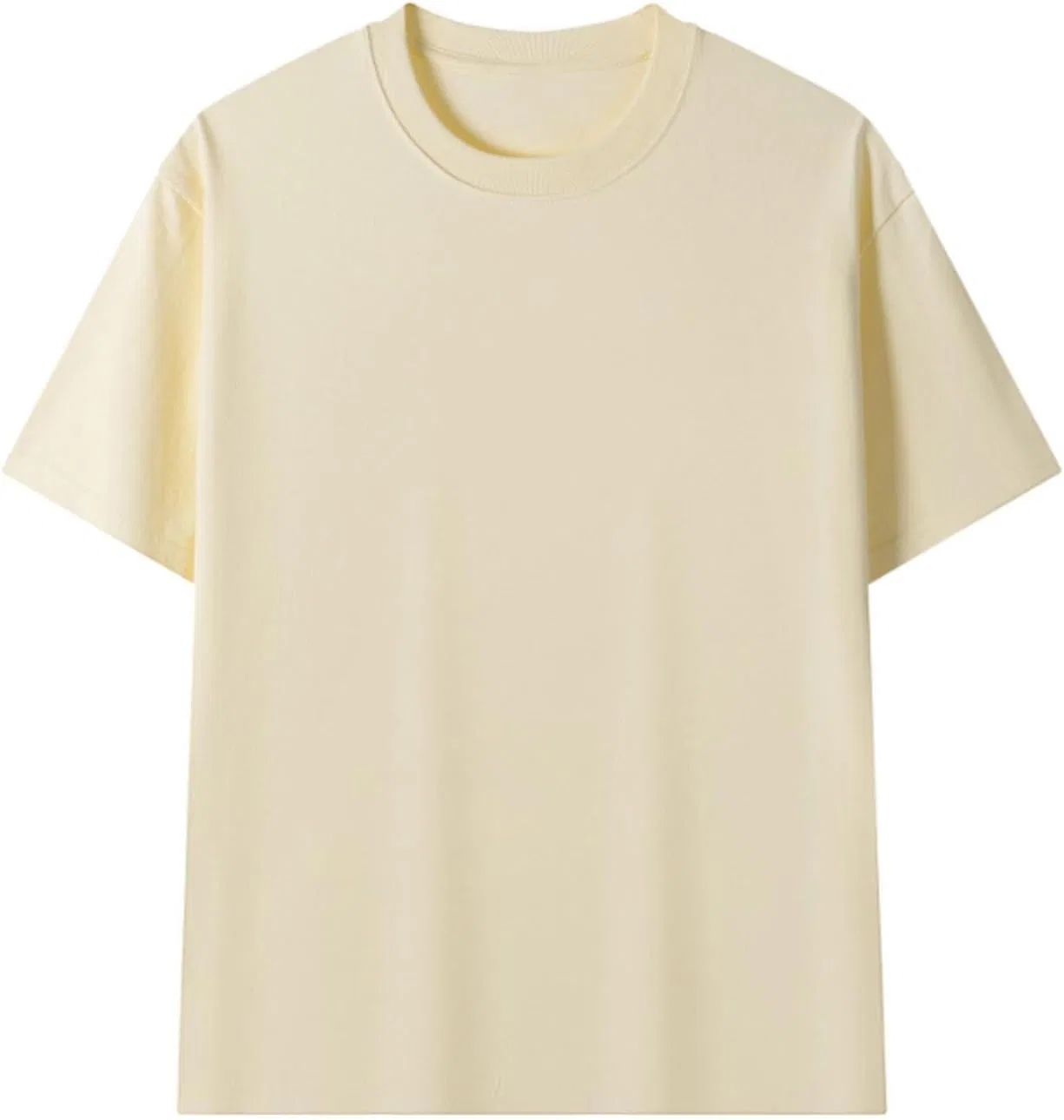 Мужская футболка с круглым вырезом Cotton, Beige — фото 2